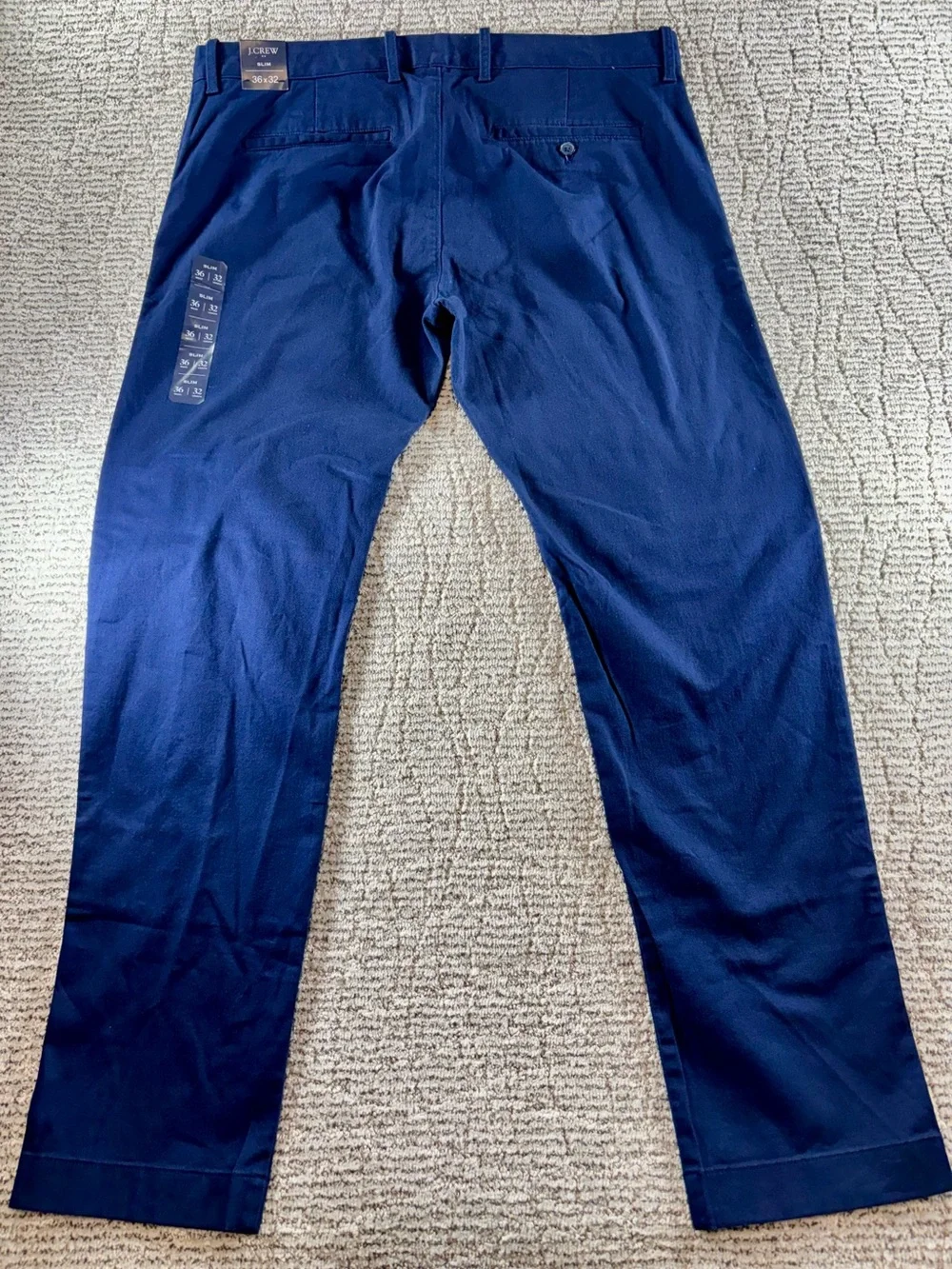 NWT J. Crew Flex Men’s Size 36/32 Navy Slim Fit Chino Pants